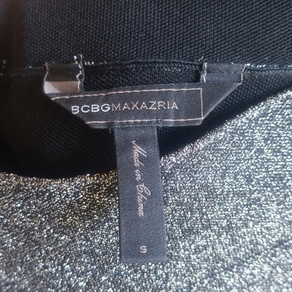 BCBG Scarlett Lurex Silver Bandage Skirt - Picture 3 of 6